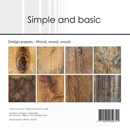 Simple and basic Wood, wood, wood 3x8 design 15x15cm 200g
